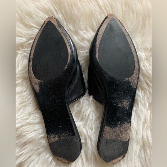 JENNI Kayne Black Leather Mules 7 - Picture 8 of 12